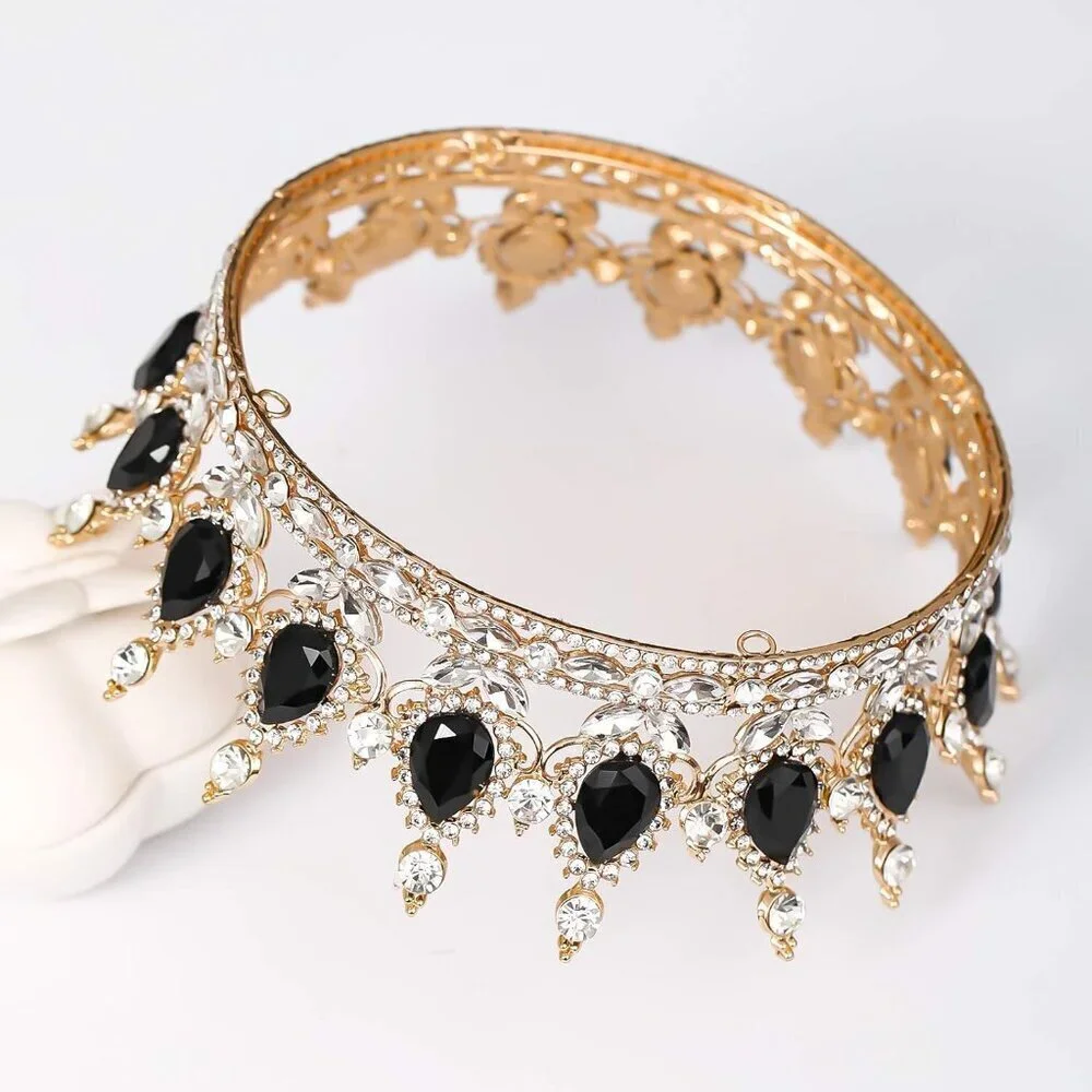 Women Crown Rhinestone Tiara Bridal Headband Party Hair Accessories for Weddings